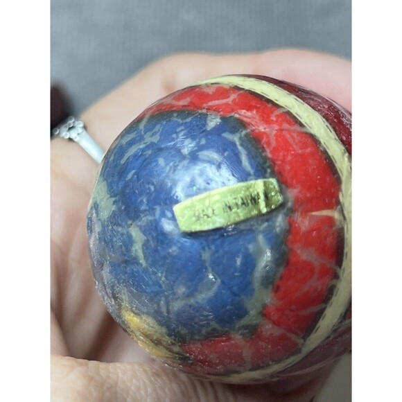 VTG Christmas Ornament 1991 Nutcracker Reindeer Soldier Egg Shaped Lot Signed - Picture 5 of 12